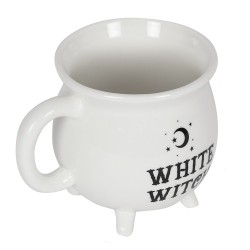 TASSA CALDER PREPARACIÓ DE BRUIXES BLANCA - WHITE WITCH CAULDRON MUG - 500ML - SPIRIT OF EQUINOX