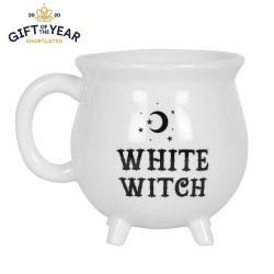 TASSA CALDER PREPARACIÓ DE BRUIXES BLANCA - WHITE WITCH CAULDRON MUG - 500ML - SPIRIT OF EQUINOX