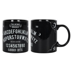 Caneca de café preta Ouija - Caneca de tabuleiro falante - Espírito do Equinócio