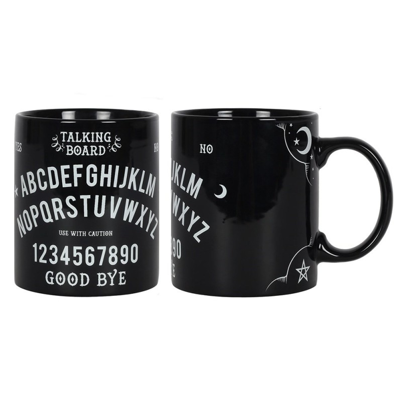 Caneca de café preta Ouija - Caneca de tabuleiro falante - Espírito do Equinócio-CANECAS-HOSTENATURA