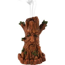 Bruciatore a cono di incenso Green Man 12 cm - Porta cono di incenso Tree Man - Bruciatore a forma di albero - Spirito dell'equi