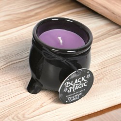 Purple Aromatic Candle in Lavender and Rosemary Cauldron - Prosperity - 7.8cm - Spirit of Equinox