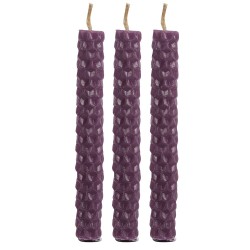 Bougies en cire d’abeille violette 11x5x5cm sorts - Pack de 6 bougies - Bougies en cire d’abeille - Esprit d’équinoxe