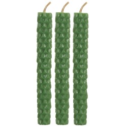 Velas Verdes de Cera de Abelha 11x5x5cm Feitiços - Pacote de 6 Velas - Velas de Cera de Abelha de Abelha Abençoada - Espírito do