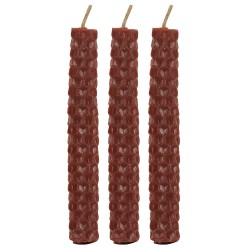 Velas de Cera de Abelha Marrom 11x5x5cm Feitiços - Pacote de 6 Velas - Velas de Cera de Abelha de Abelha Abençoada - Espírito do