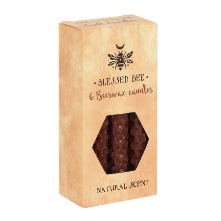 Velas de Cera de Abeja Marrones 11x5x5cm Hechizos - Paquete de 6 Velas - Blessed Bee Beeswax Candles - Spirit of Equinox