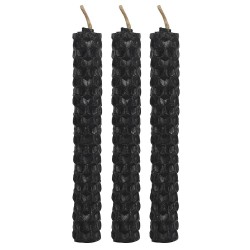 Black Beeswax Candles 11x5x5cm Spells - Pack of 6 Candles - Blessed Bee Beeswax Candles - Spirit of Equinox