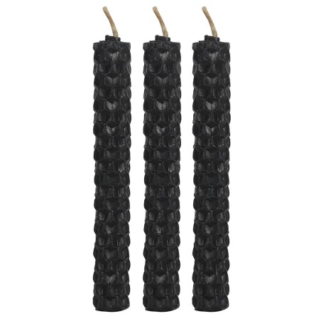 Black Beeswax Candles 11x5x5cm Spells - Pack of 6 Candles - Blessed Bee Beeswax Candles - Spirit of Equinox