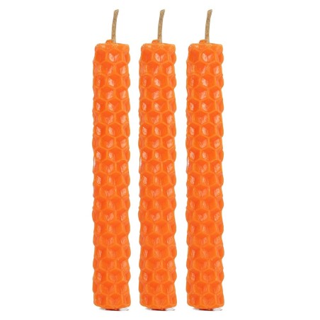 Velas de Cera de Abeja Naranjas 11x5x5cm Hechizos - Paquete de 6 Velas - Blessed Bee Beeswax Candles - Spirit of Equinox
