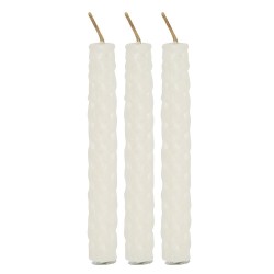 Espelmes de Cera d'Abella Blanques 11x5x5cm Encanteris - Paquet de 6 Espelmes - Blessed Bee Beeswax Candles - Spirit of Equinox