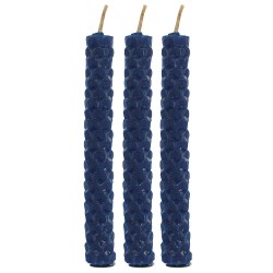 Candele di cera d'api blu 11x5x5 cm Incantesimi - Confezione da 6 candele - Candele di cera d'api benedette - Spirito dell'equin