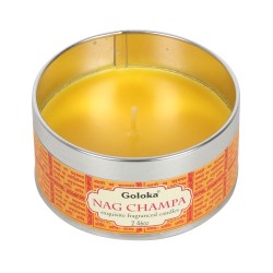 GOLOKA Nag Champa Kaars in blik - 50gr - 6 uur