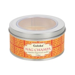 GOLOKA Nag Champa Kaars in blik - 50gr - 6 uur