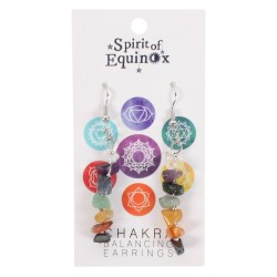 7 Chakra belarritakoak - 6 cm - Equinox espiritua