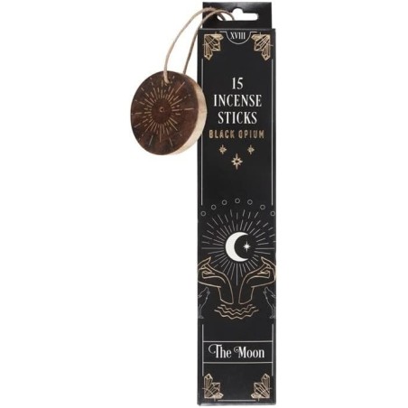 Incienso Tarot La Luna Opio Negro - Arcano Mayor XVIII - The Moon Tarot - Spirit of Equinox - 15 barritas + Portaincienso