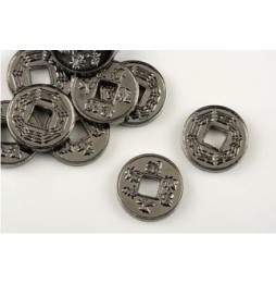 Monedas I Ching (I-ching) Oro Viejo - Juego de 3 monedas con instrucciones