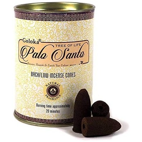 GOLOKA Tin Palo Santo Reflux Cones - Blackflow Cones - Tin met 18 kegels