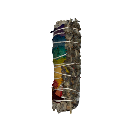 Amarrado 7 Chakras | Sálvia branca com flores | Ecológico e Sustentável | 100% Originais | 10cm | 1 unidade