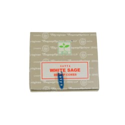 Cones de incenso SATYA White Sage - White Sage - Pacote de 12 cones