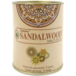 GOLOKA Sandalwood Cone Tin - Blackflow Cones Sandalwood - 18 Cone Tin