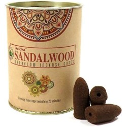 GOLOKA Sandalwood Cone Tin - Blackflow Cones Sandalwood - 18 Cone Tin