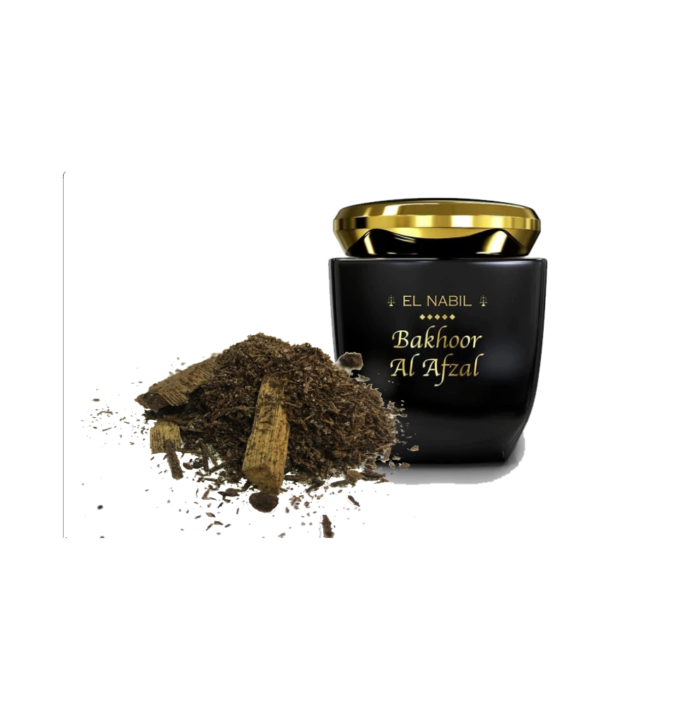 Incienso Bakhoor Madera Oudh Al Afzal EL NABIL - Tarro de 70gr.-INCENSE EL NABIL-HOSTENATURA