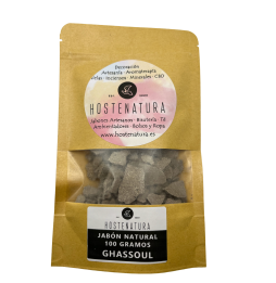 GHASSOUL Jabón Arcilla Natural Mineral de Marruecos - 100% Puro y Auténtico Rhassoul - 1 Bolsita de 100gr.