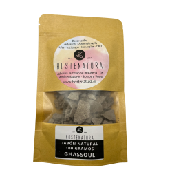 GHASSOUL Natural Mineral Clay Soap from Morocco - 100% Pure and Authentic Rhassoul - 1 Sachet of 100gr.