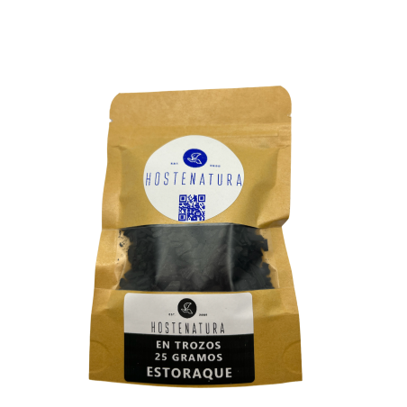 ESTORAQUE NEGRO TROZOS Resina de Incienso de Indonesia | Puro 100% Natural y Auténtico| Resina de Styrax | Bolsita de 25gr.