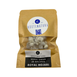 Incienso de incienso ROYAL GREEN HOJARI OMAN | Puro 100% natural e auténtico | Boswellia Sacra | Bolsa de 25 g.