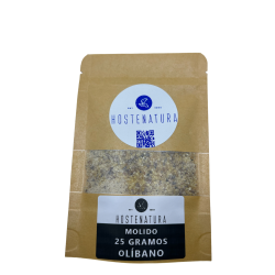 Incenso de grãos de OLÍBANO MOÍDO | Puro 100% Natural e Autêntico | Boswellia papifera | Saco de 25g.