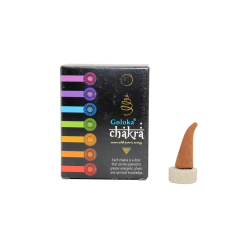 GOLOKA Chakra Räucherkegel - 1 Packung mit 10 Kegeln