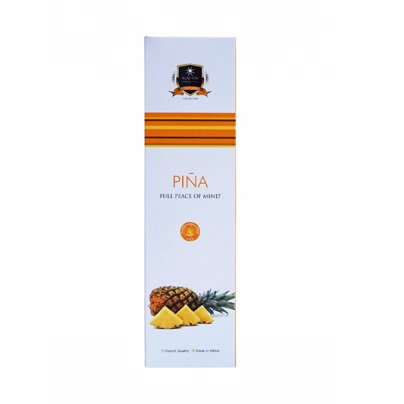 Alaukik Pineapple Incense - Pineapple - Large Pack 90gr - 55-65 sticks - Made in India-ALAUKIK INCENSE-HOSTENATURA