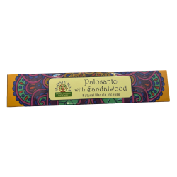 Incenso Namaste Índia - Palo Santo com Sândalo - Agarbathi Indiano Tradicional - Mandala Masala Natural - Feito à mão