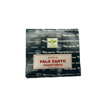 SATYA Conos de incienso Palo Santo - Dhoop Cones - Cajita de 12 conos
