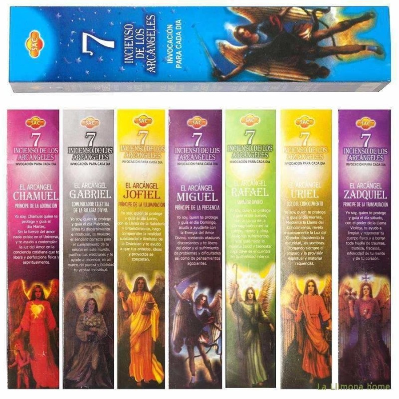 SAC Incense of the 7 Archangels - Pack of 35 Incense Sticks (7 packets of 5 sticks)-SAC INCENSES-HOSTENATURA