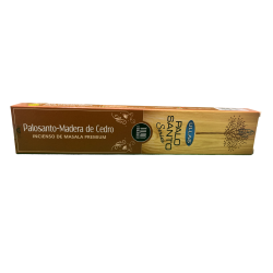 Palo Santo Räucherstäbchen und Zedernholz - Ullas Palo Santo Serie - 1 Packung à 15gr - Premium Masala Räucherstäbchen Indien