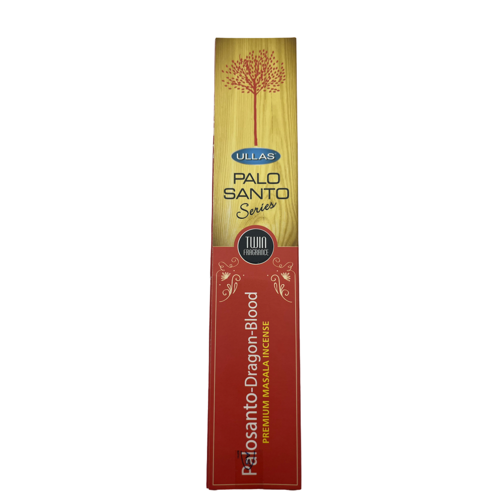 Incienso Palo Santo y Sangre de Dragón - Ullas Palo Santo Series - 1 cajetilla de 15gr - Premium Masala Incense India