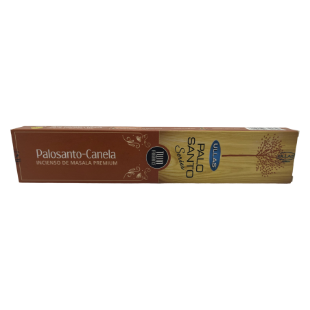 Incienso Palo Santo y Canela - Ullas Palo Santo Series - 1 cajetilla de 15gr - Premium Masala Incense India