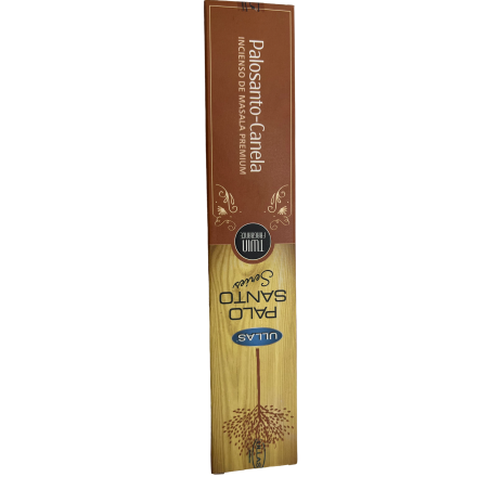 Incienso Palo Santo y Canela - Ullas Palo Santo Series - 1 cajetilla de 15gr - Premium Masala Incense India
