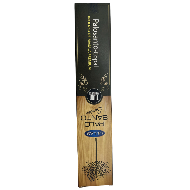 Incenso Palo Santo e Copale - Serie Ullas Palo Santo - 1 confezione da 15gr - Incenso Masala Premium India-INCENSO BIOLOGICO ULLAS-HOSTENATURA