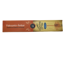 Encens Palo Santo et Ambre - Série Ullas Palo Santo - 1 paquet de 15gr - Encens Masala Premium Inde