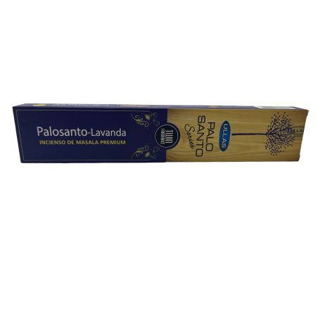 Incienso Palo Santo y Lavanda - Ullas Palo Santo Series - 1 cajetilla de 15gr - Premium Masala Incense India