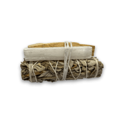 Bound White Sage, Palo Santo and Selenite | Ecolóxico e Sostible | 100% orixinal | Kit de limpeza enerxética