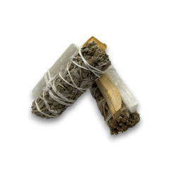 Bound White Sage, Palo Santo și Selenită | Ecologic și durabil | 100% original | Kit de curățare energetică