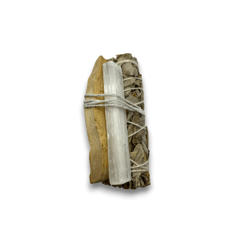 Bundled White Sage, Palo Santo & Selenite | Eco-Friendly & Sustainable | 100% Original | Energy Cleansing Kit