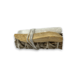 Bound White Sage, Palo Santo and Selenite | Ecolóxico e Sostible | 100% orixinal | Kit de limpeza enerxética