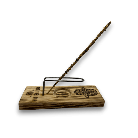 Palo Santo Brenner & Räucherstäbchenhalter | Räucherstäbchenhalter | Hamsa Design - Hand von Fatima | Naturholz | Handgemacht
