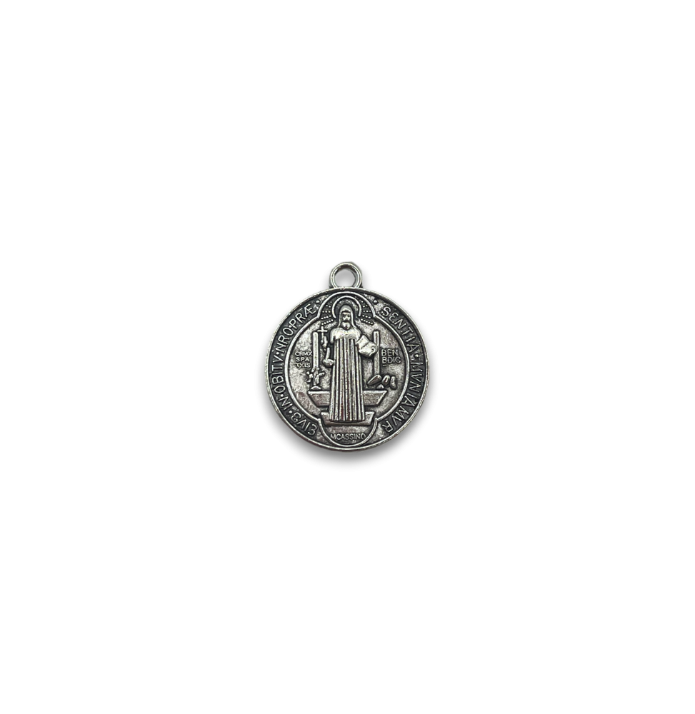 Medalla Cruz de San Benito - Acero Inoxidable 2cm