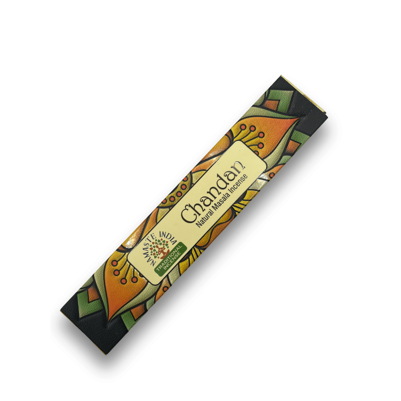 Incenso Namaste India Chandan - Agarbathi indiano tradizionale - Mandala Masala naturale - Fatto a mano-INCENSO NATURALE NAMASTE INDIA-HOSTENATURA